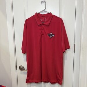 Antigua Red Men's Polo Shirt Washington Nationals Logo
